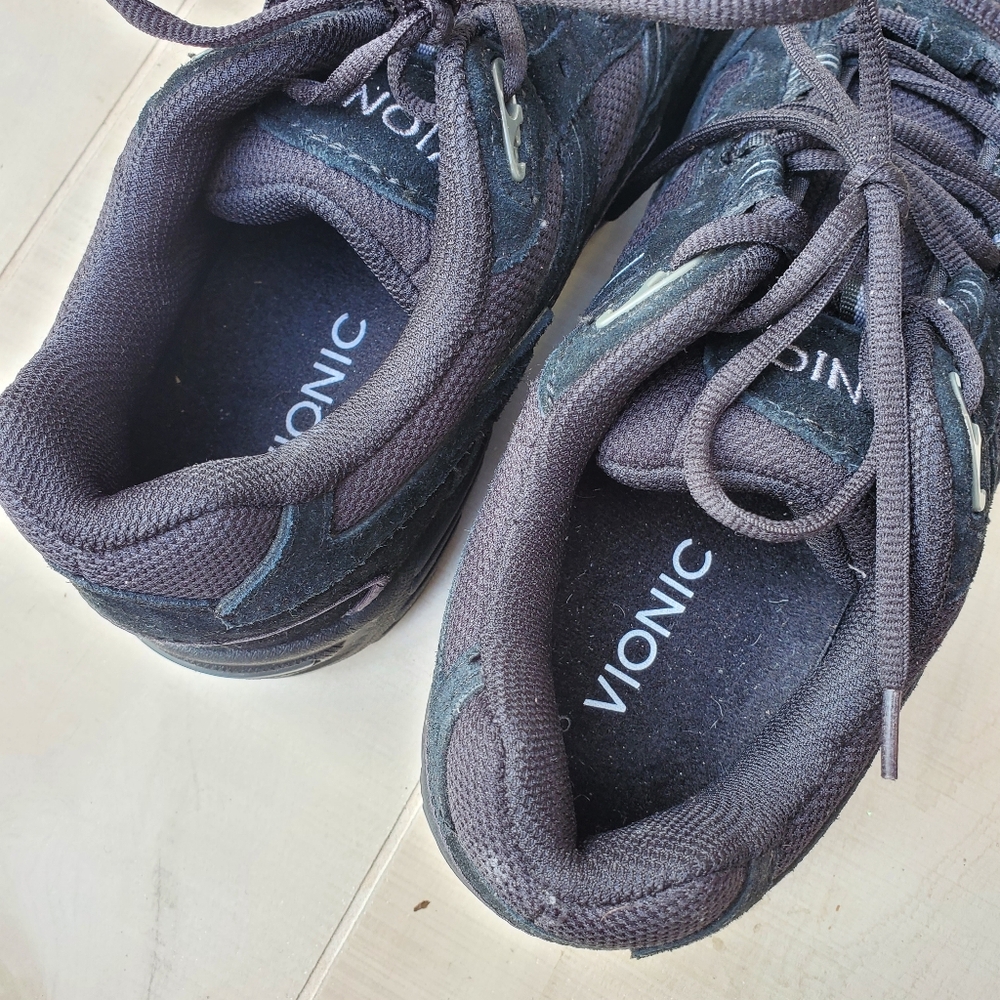 Vionic Black Walker Shoes With Suede Upper - image 6